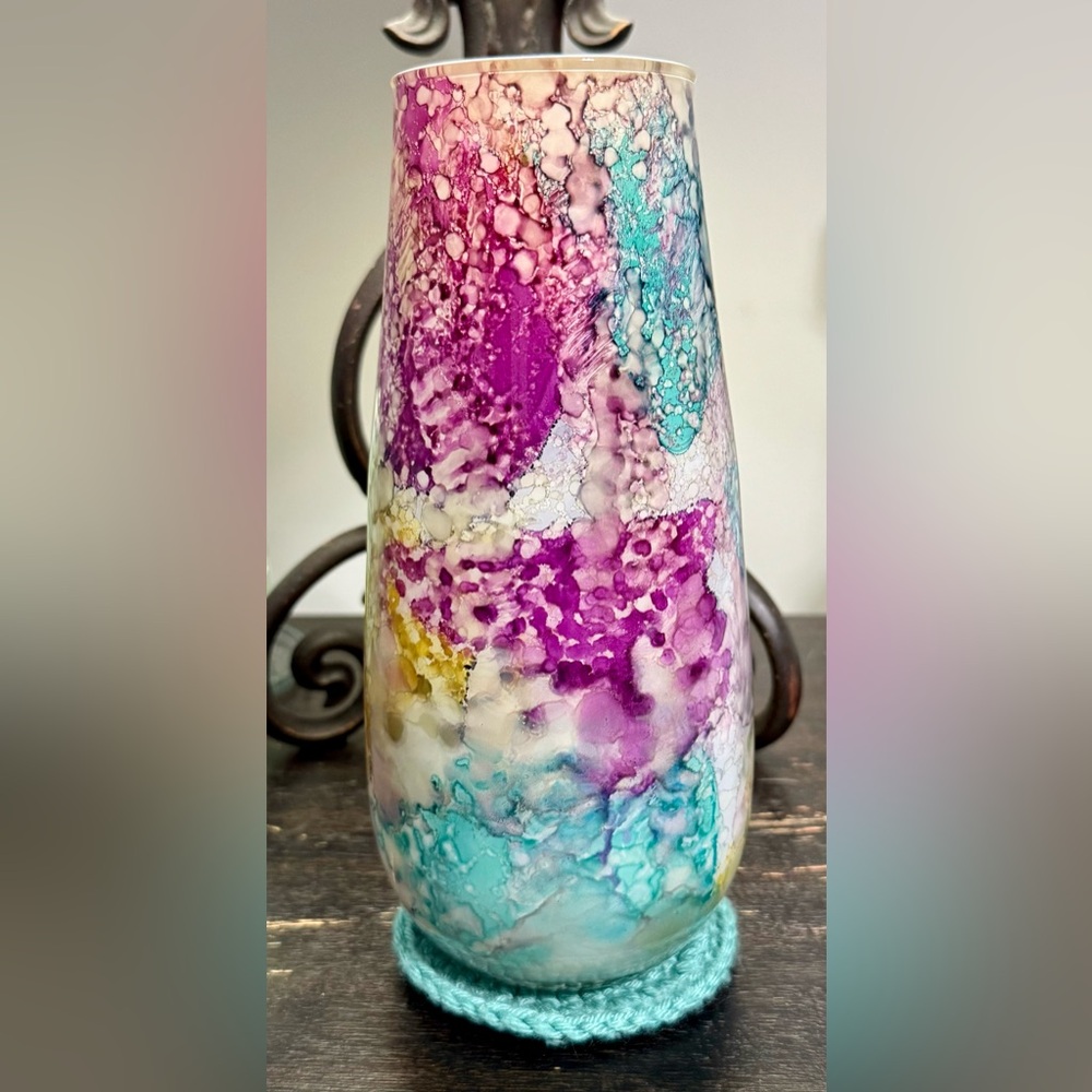Colorful Abstract Art Vase
